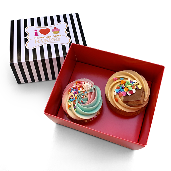 Box of 2 classic cupcakes