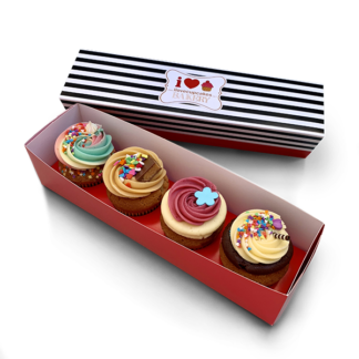 Box of 4 classic cupcakes