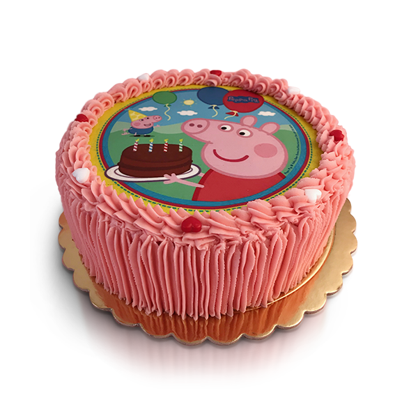 edible image cake pink
